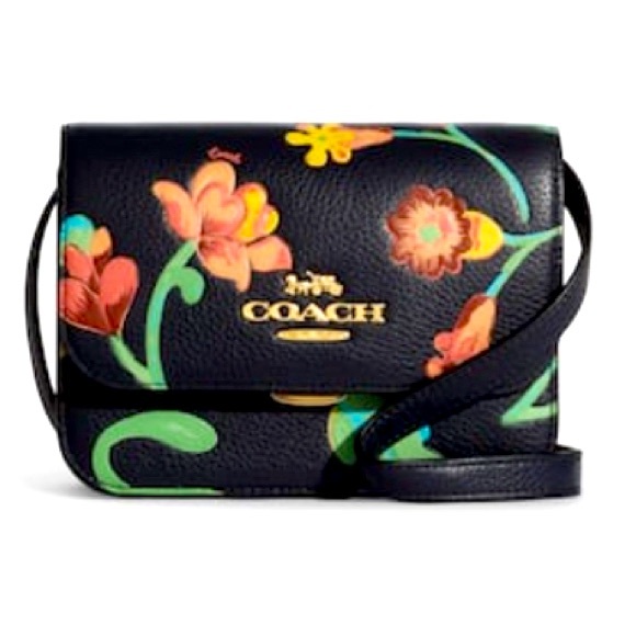 NWT Coach Leather Mini Brynn Crossbody With Dreamy Land Floral Print $350
